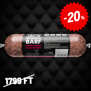 Jack BARF Kacsa-marha-lazac menü 500g