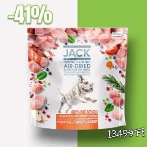 Jack AirDried száraztáp, hipoallergén, pulyka-nyúl 2,5 kg