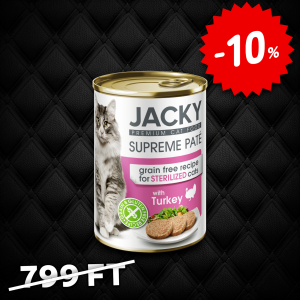 Jacky steril macska konzerv pástétom pulyka 400g