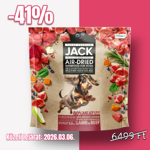 Jack AirDried száraztáp, bárány-marha 2,5 kg