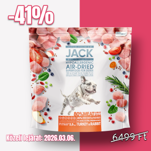 Jack AirDried száraztáp, hipoallergén, pulyka-nyúl 2,5 kg