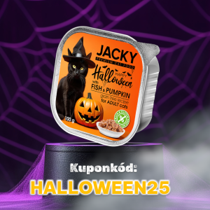 Jacky HALLOWEEN alutálka hal sütőtökkel 100g