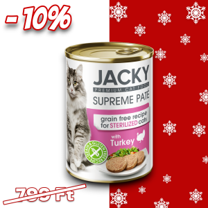 Jacky steril macska konzerv pástétom pulyka 400g
