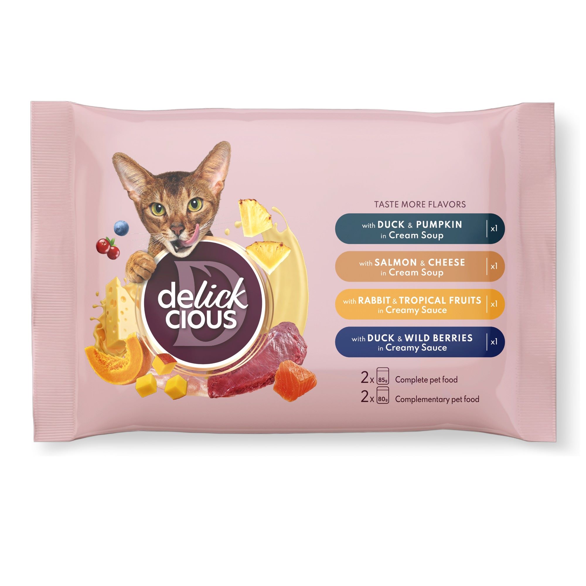 DELICKCIOUS™ alutasak MIX macskaeledel válogatás 2x80g, 2x85g