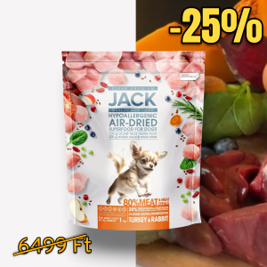 Jack AirDried száraztáp, hipoallergén, pulyka-nyúl 1 kg