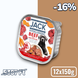 Jack hipoallergén pástétom 150g marhahús édesburgonyával