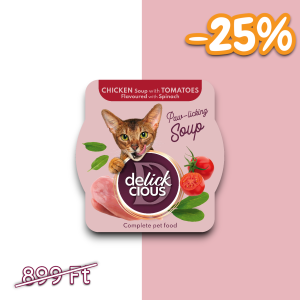 DELICKCIOUS™ CSIRKELEVES PARADICSOMMAL ÉS SPENÓTTAL ÍZESÍTVE 80g