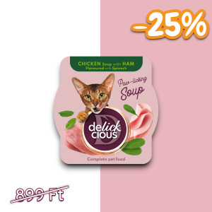 DELICKCIOUS™ csirkehúsleves sonkával és spenóttal 80g
