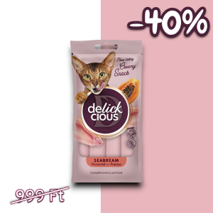 DELICKCIOUS™ krémes jutalomfalatok tengeri sügér - papaya ízben 4x15g