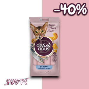 DELICKCIOUS™ krémes jutalomfalatok szardínia - sütőtök ízben 4x15g