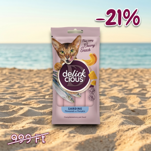DELICKCIOUS™ krémes jutalomfalatok szardínia - sütőtök ízben 4x15g