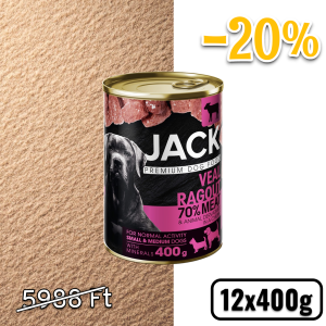 Jack kutya konzerv ragu borjúhússal 400g