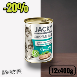 Jacky steril macska konzerv pástétom lazac 400g
