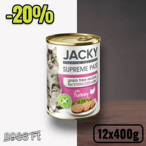 Jacky steril macska konzerv pástétom pulyka 400g