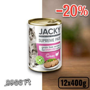 Jacky steril macska konzerv pástétom pulyka 400g