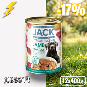 Jack hipoallergén pástétom 400 g bárányhús burgonyával