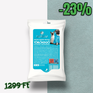 Serum hypoallergén kisállat törlőkendő 60 db