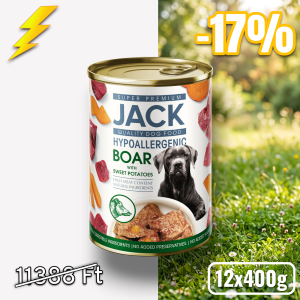 Jack hipoallergén pástétom 400g vaddisznóhús édesburgonyával