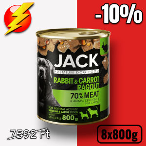 Jack kutya konzerv ragu nyúl-répa 800g