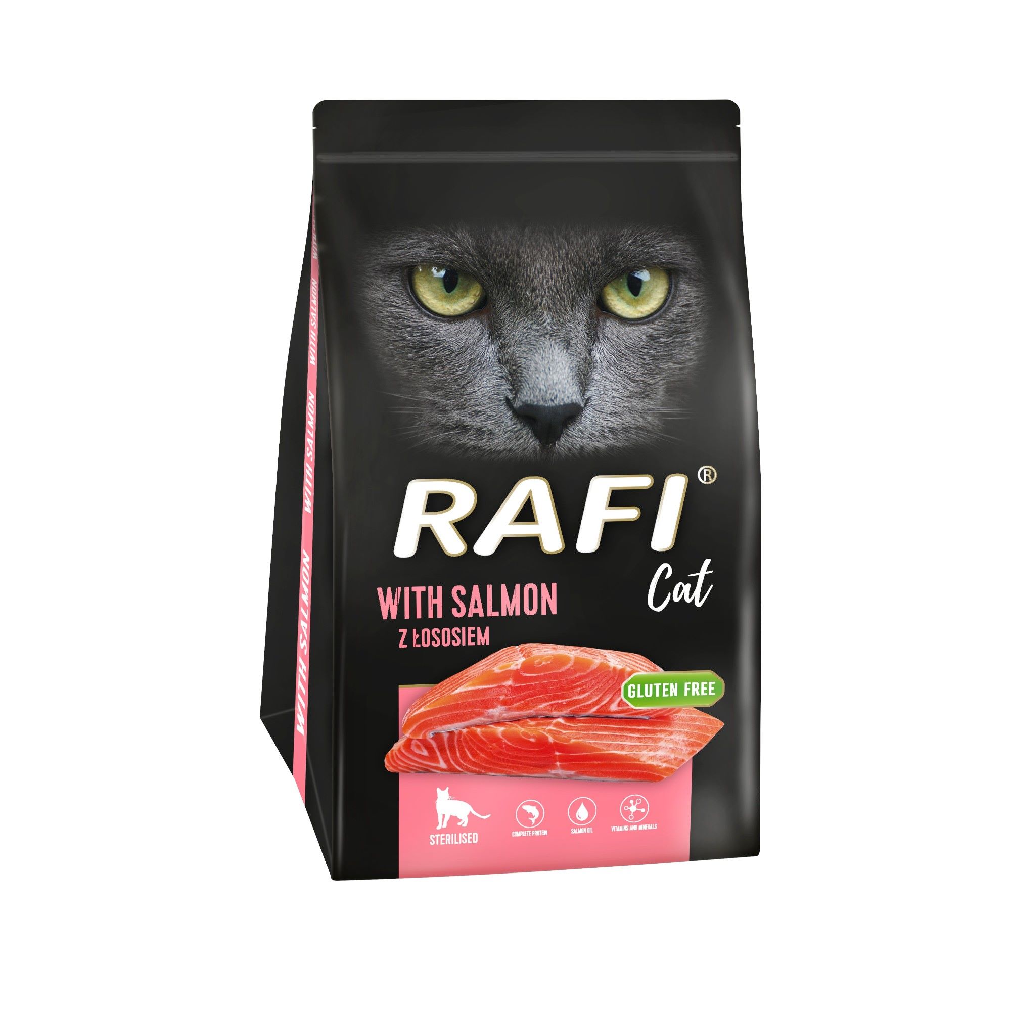 RAFI teljes értékű macskaeledel lazaccal 1,5kg