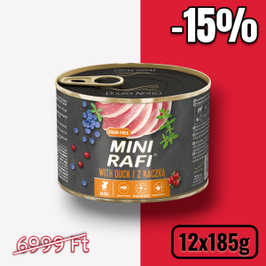 RAFI kutya Mini, kacsás konzerv 185g