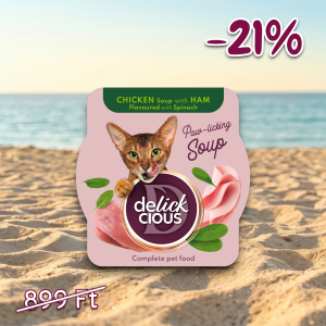 DELICKCIOUS™ csirkehúsleves sonkával és spenóttal 80g