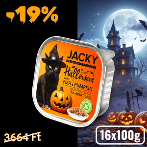 Jacky HALLOWEEN alutálka hal sütőtökkel 100g