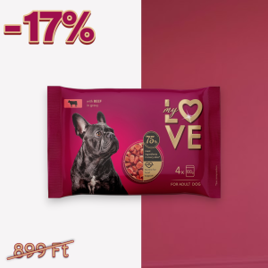 My Love teljes értékű kutya alutasak marhával – 4×0,1 kg