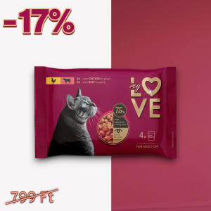 My Love felnőtt macska alutasak csomag  – csirke, marha (4×85 g)