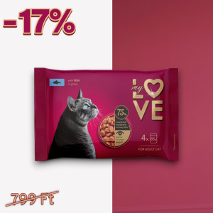 My Love felnőtt macska alutasak csomag  – hal (4×85 g)