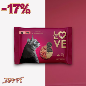My Love felnőtt macska alutasak csomag  – nyúl, marha (4×85 g)